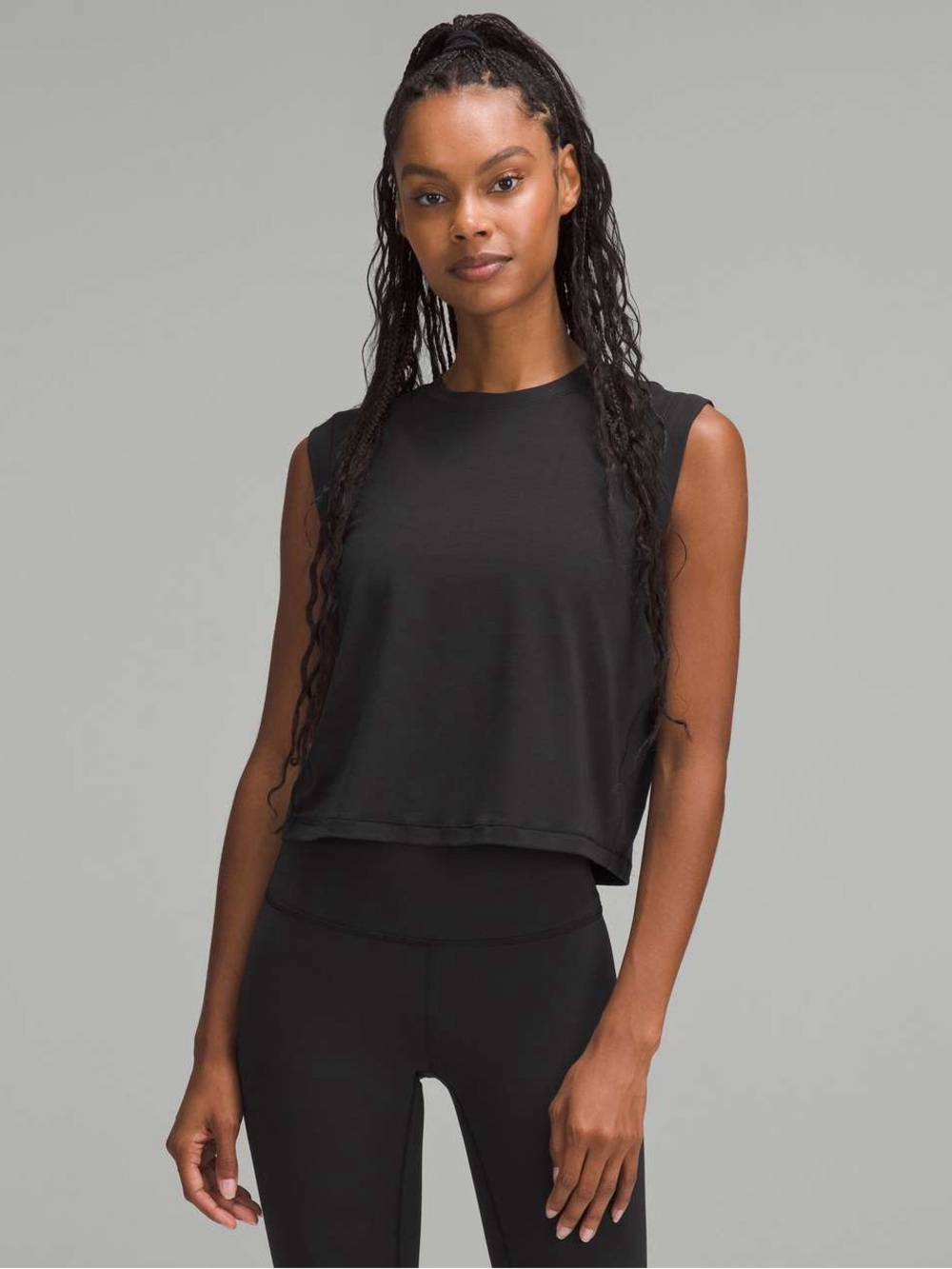 Lululemon Jersey Training Muscle Tank Top - Black - Size 4